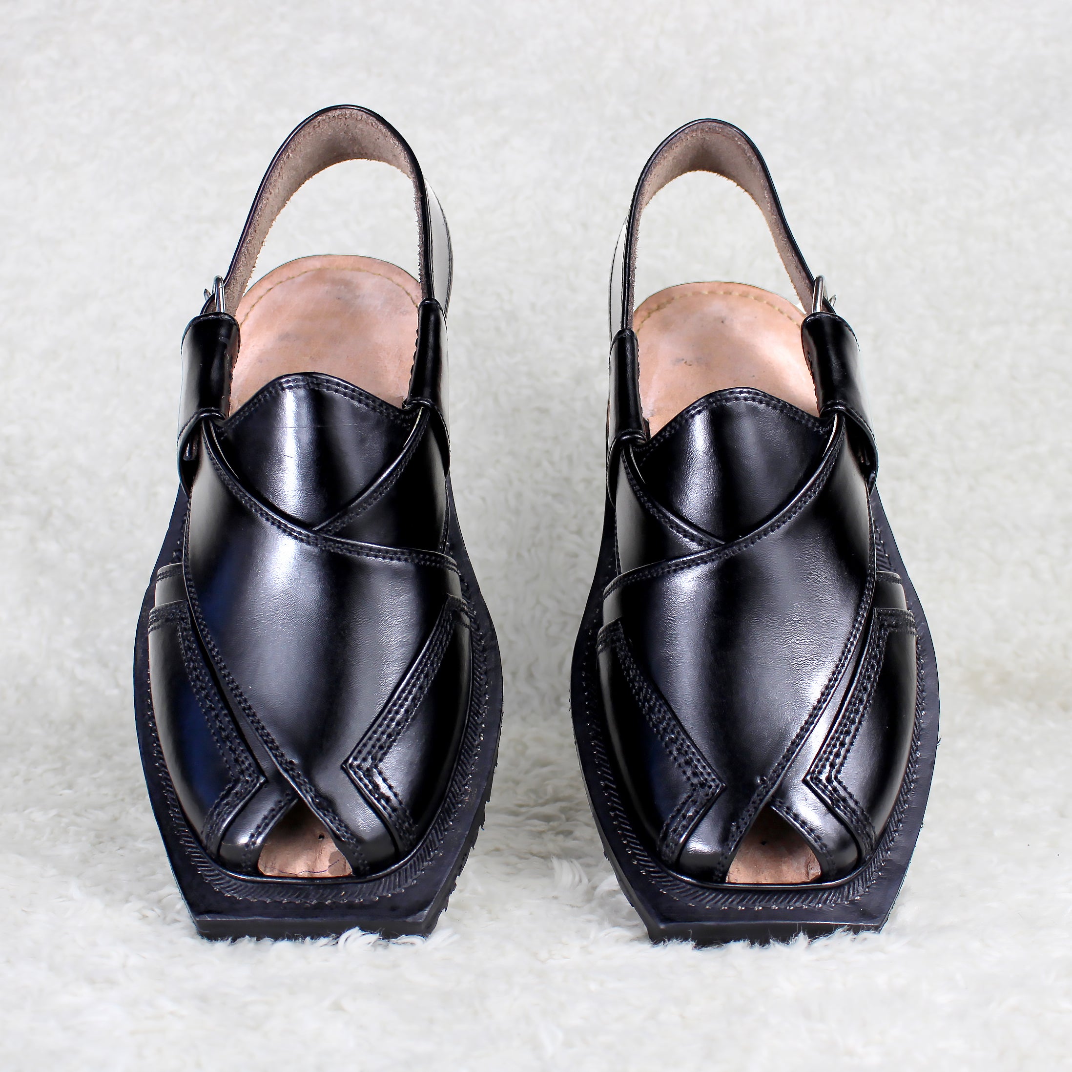 Black China Cut Tyre Sole
